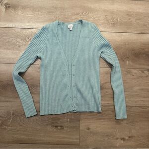 A New Day - Teal Blue Button Up Cardigan - Medium